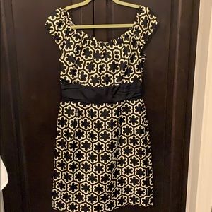 Cream and Black Milly Dress